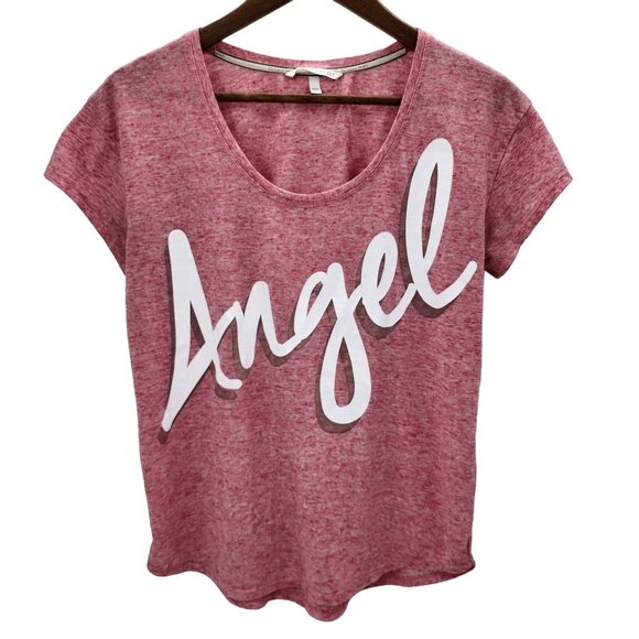 Victoria's Secret Womens Angel Short Sleeve T-Shirt Size Small Petite SP Pink - Picture 3 of 13